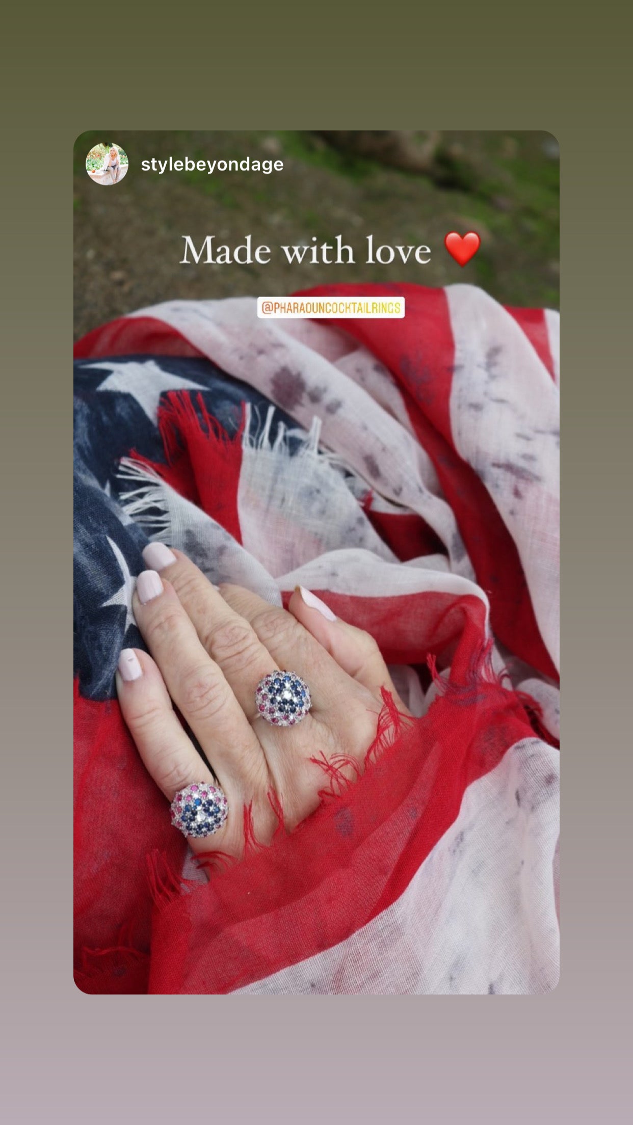 America Bonbon Cocktail Ring