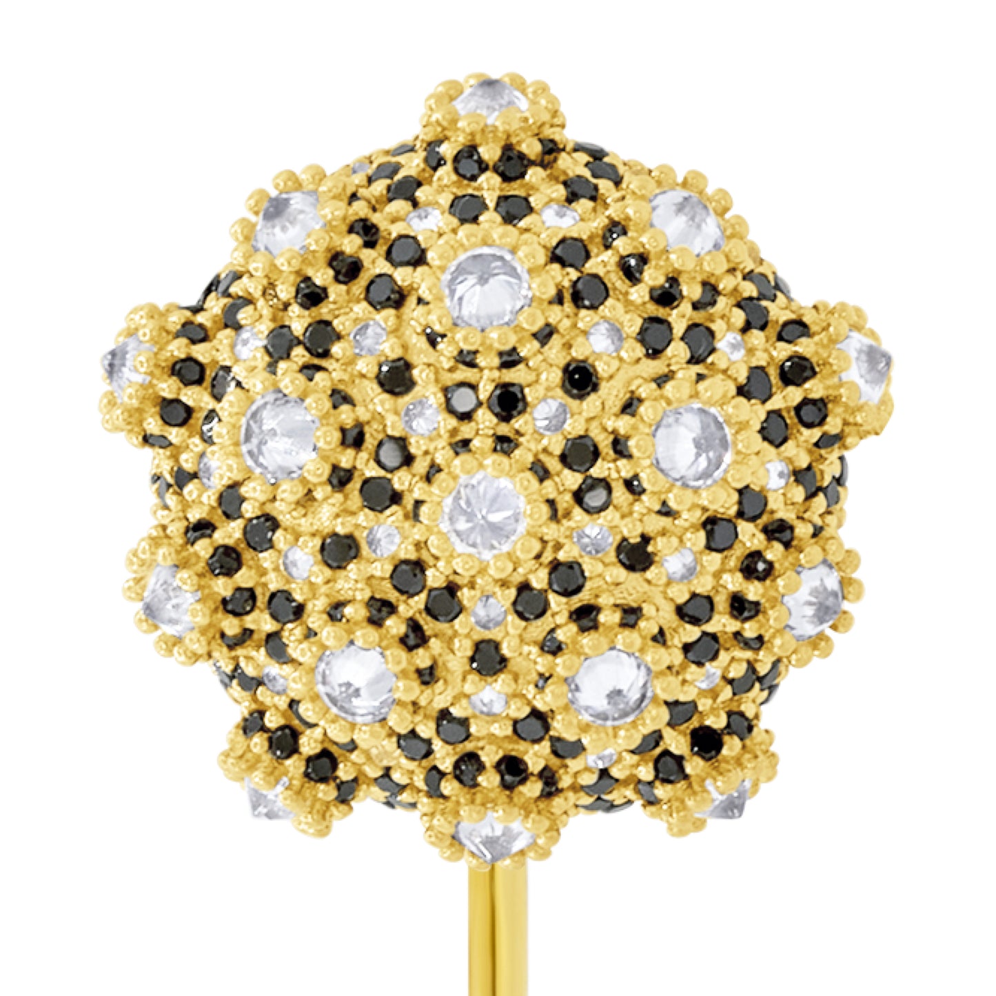 Asanoha Lapel Pin - Black - Gold