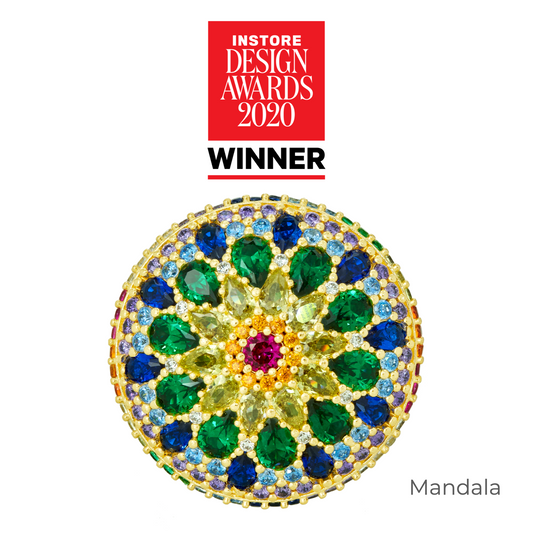 Night Mandala Cocktail Earrings - Gold