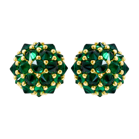 Perfect Bonbon Cocktail Earrings - Green - Gold