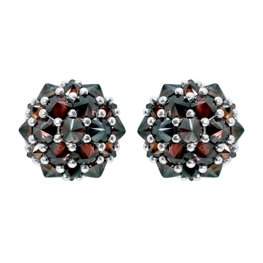 Perfect Bonbon Cocktail Earrings - Chocolate - Silver