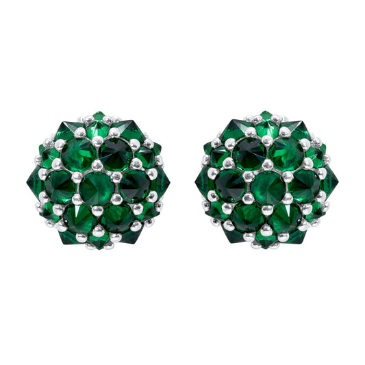 Perfect Bonbon Cocktail Earrings - Green - Silver