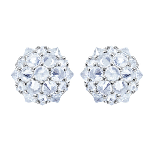 Perfect Bonbon Cocktail Earrings - White - Silver