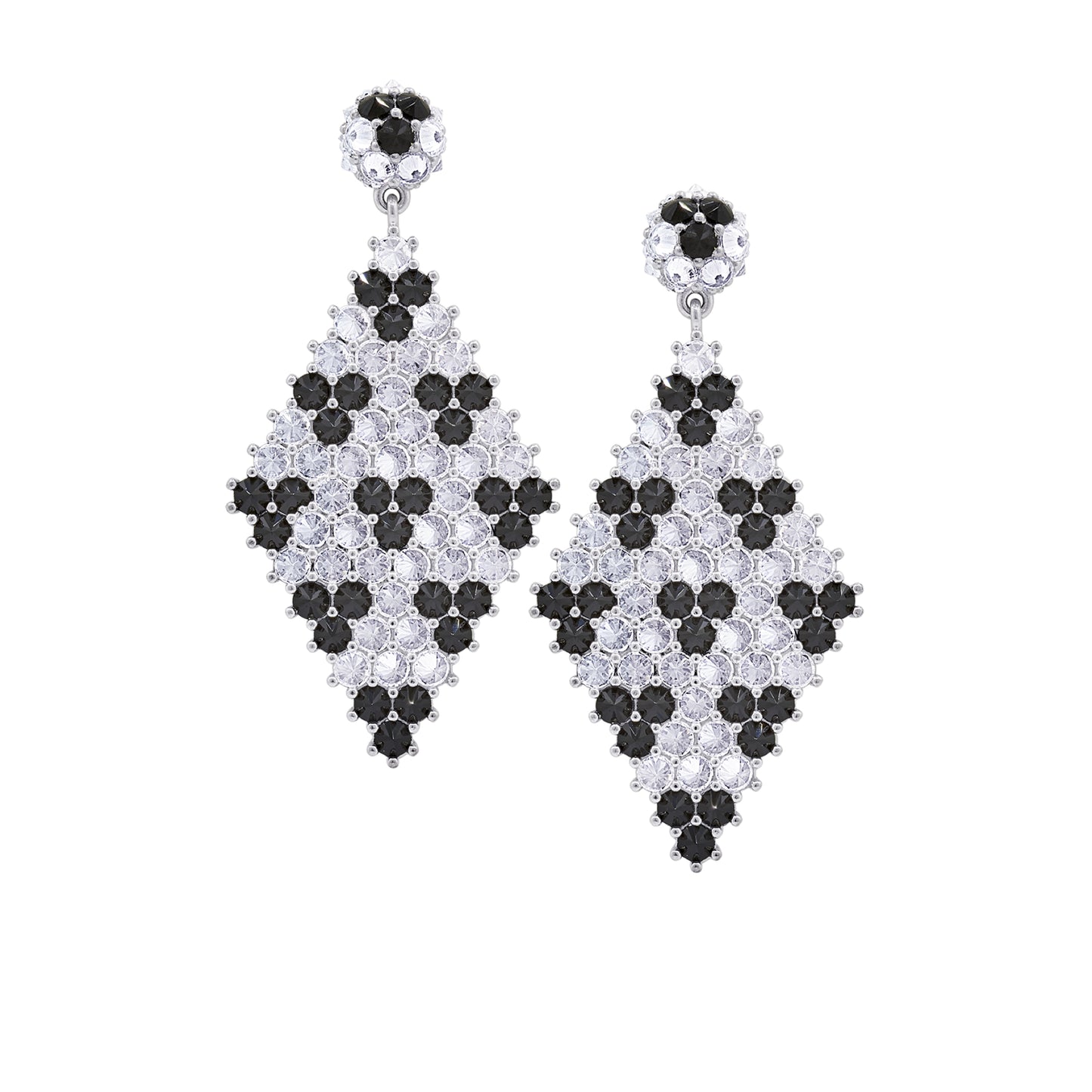 Donna Marquesa Cocktail Earrings - Ermine - Silver