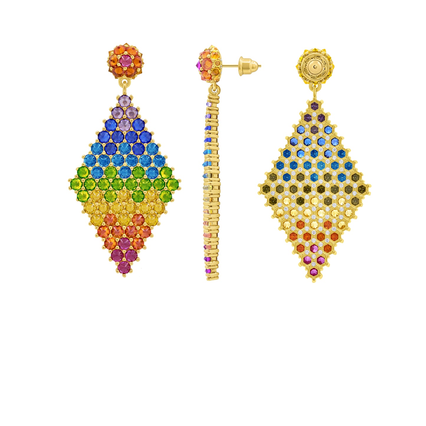 Donna Marquesa Cocktail Earrings - Chakra - Gold