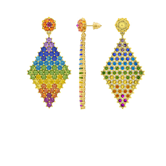 Donna Marquesa Cocktail Earrings - Chakra - Gold