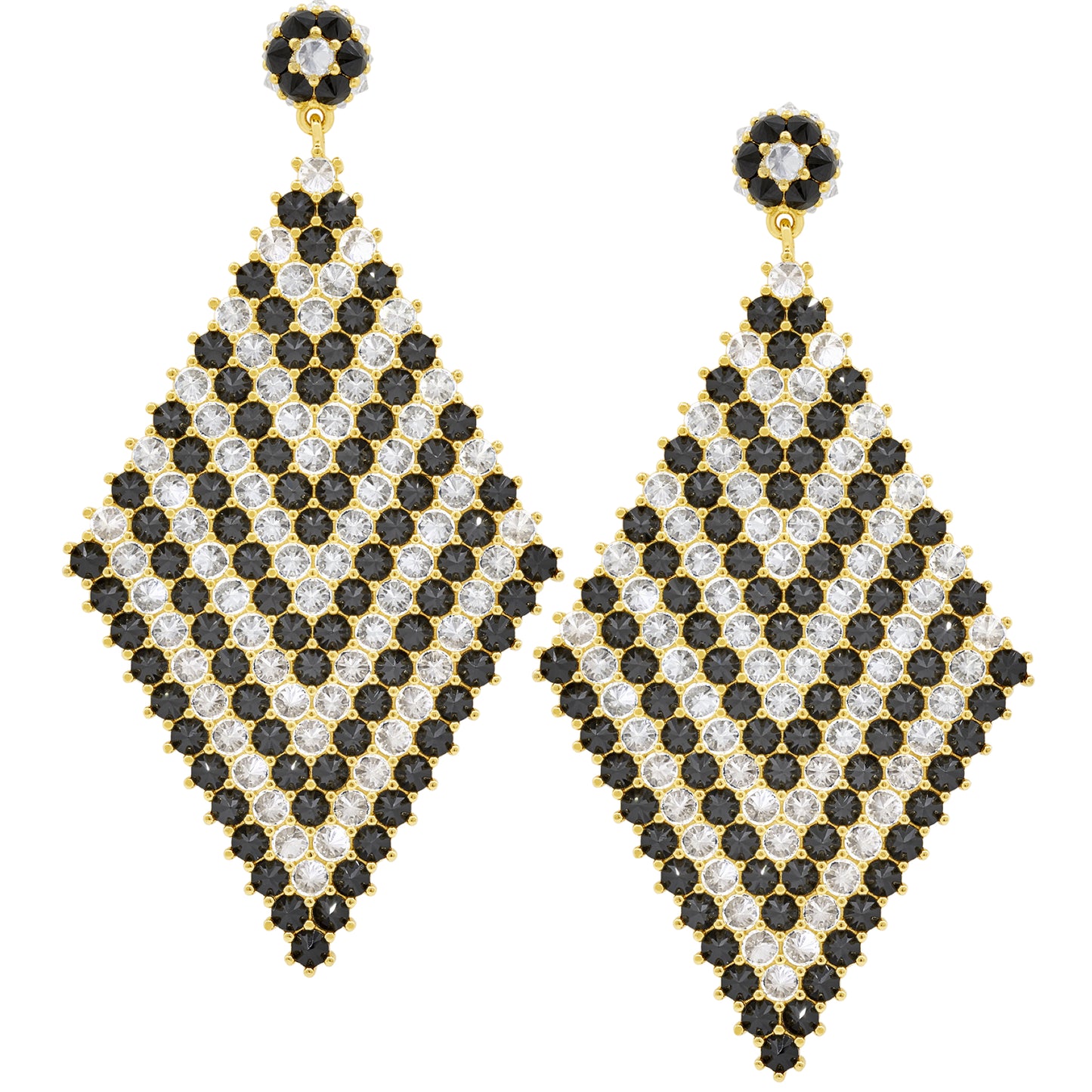 Grand Donna Marquesa Cocktail Earrings - Chevron - Gold