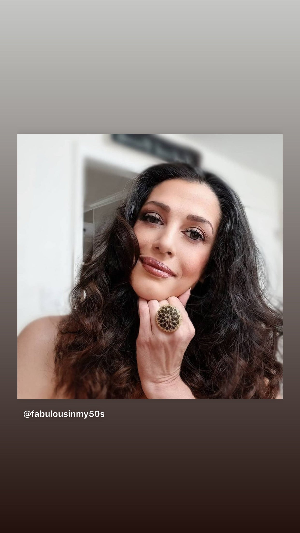 Night Mandala Cocktail Ring
