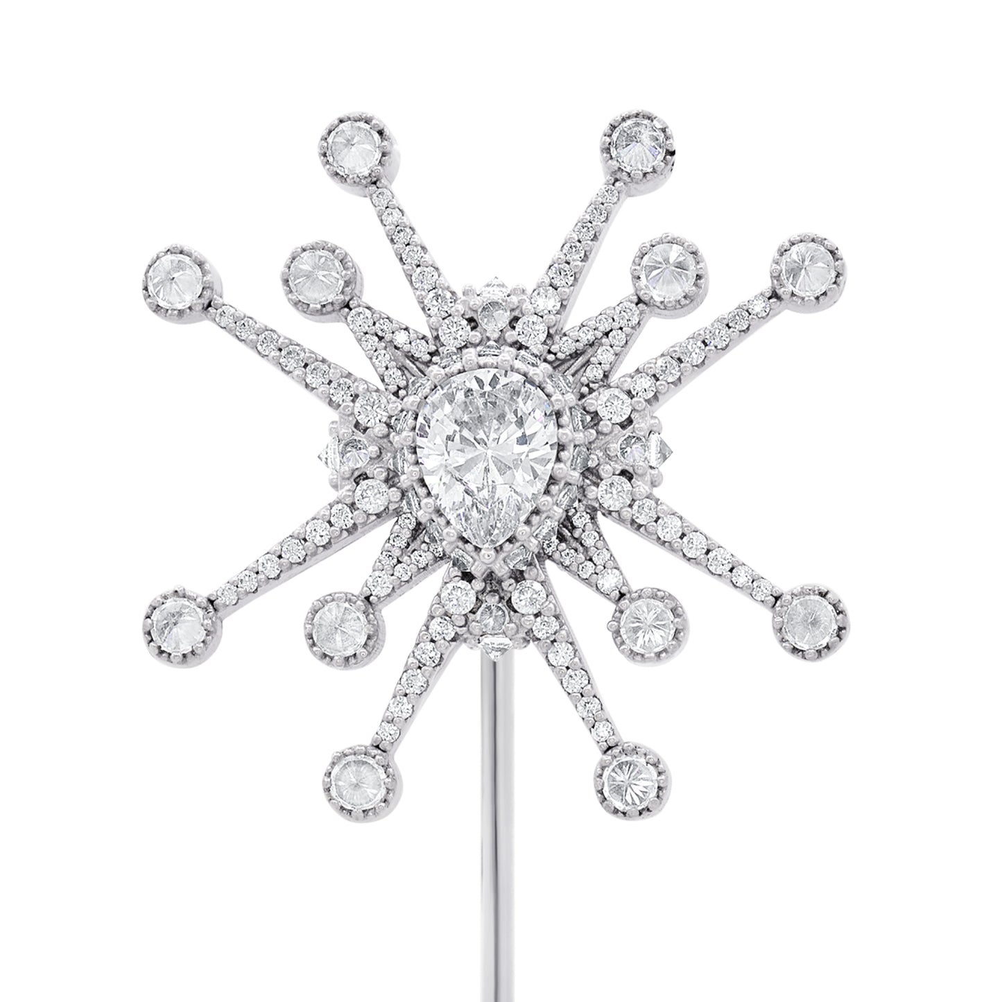 Honors Lapel Pin - White - Silver