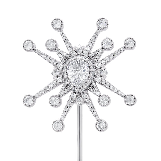 Honors Lapel Pin - White - Silver