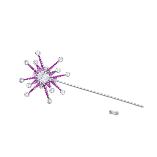 Honors Lapel Pin - Pink - Silver