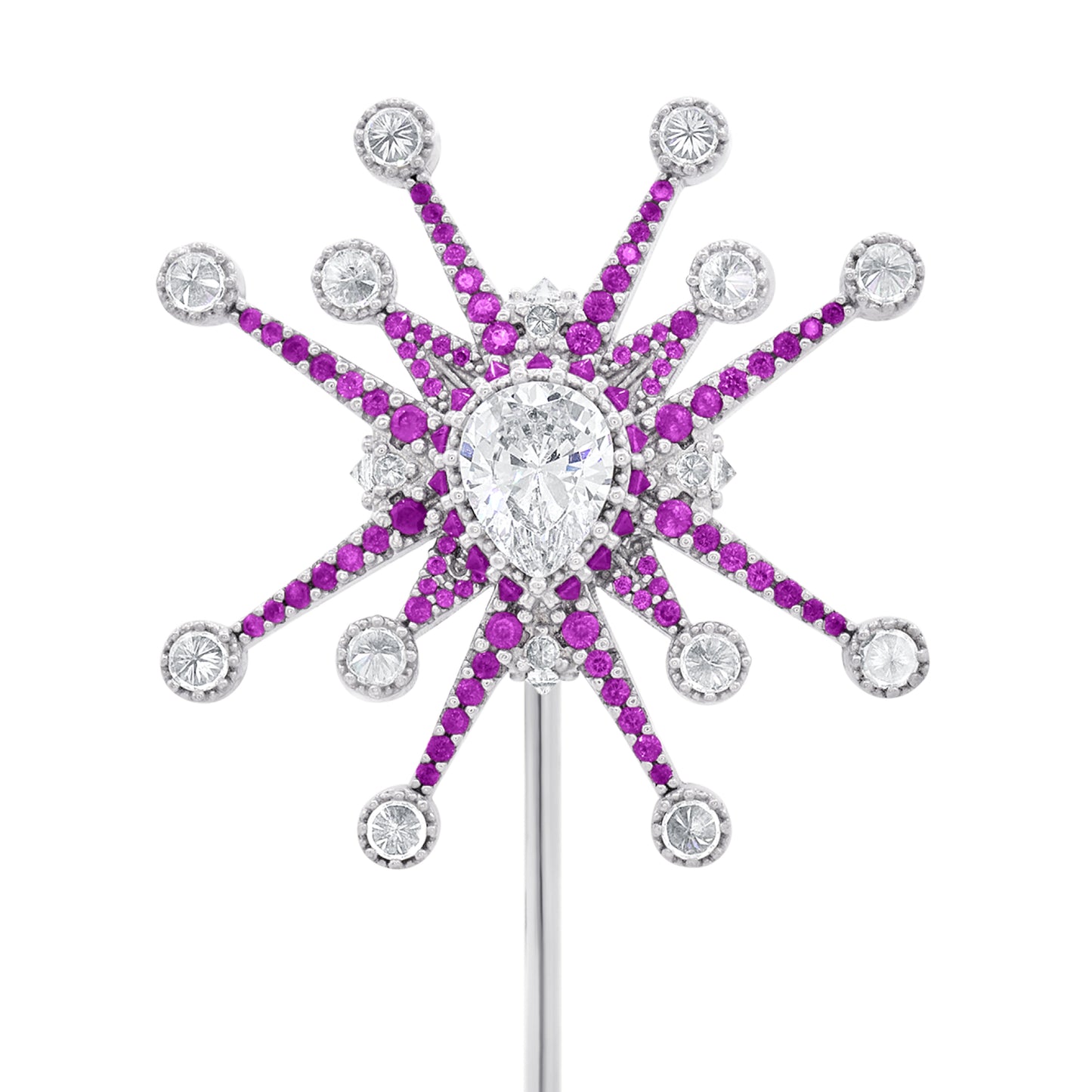 Honors Lapel Pin - Pink - Silver