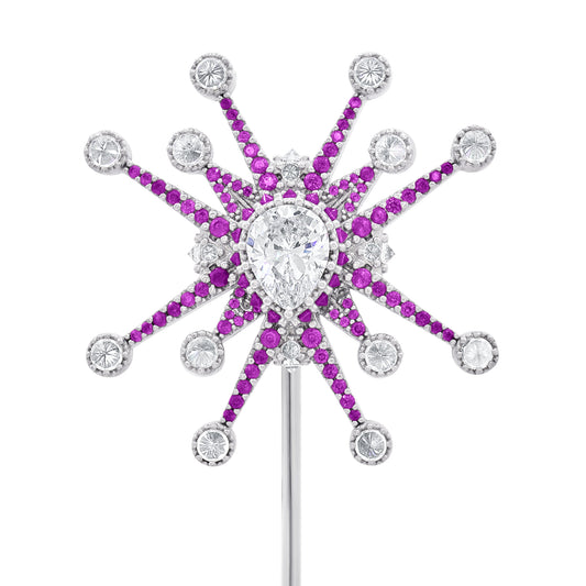 Honors Lapel Pin - Pink - Silver