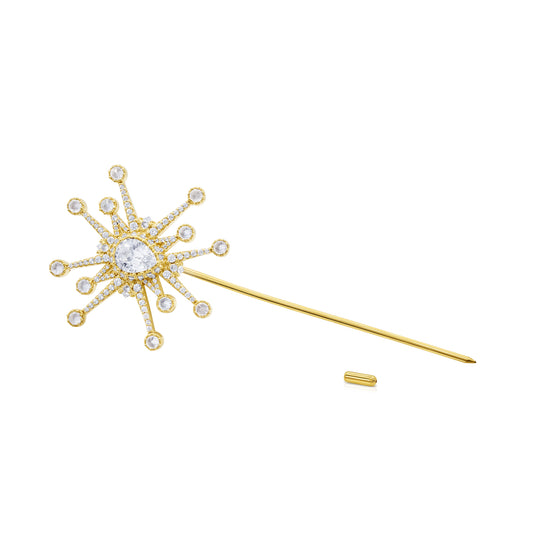 Honors Lapel Pin - White - Gold