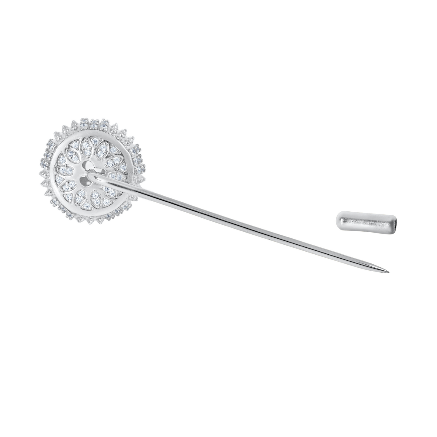 Sea Urchin Cocktail Lapel Pin - Silver