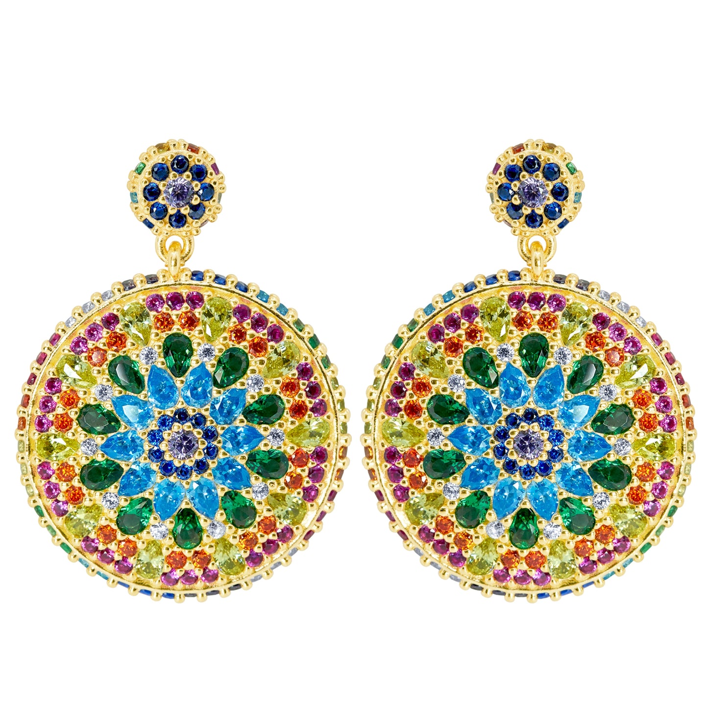 Chakra Mandala Cocktail Earrings