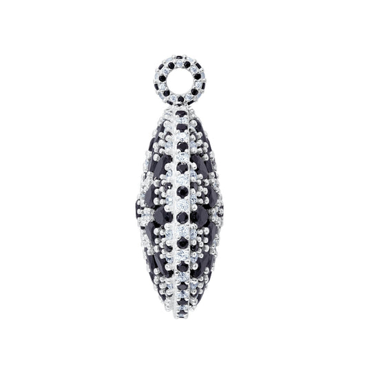 Night Mandala Cocktail Pendant Charm - Silver