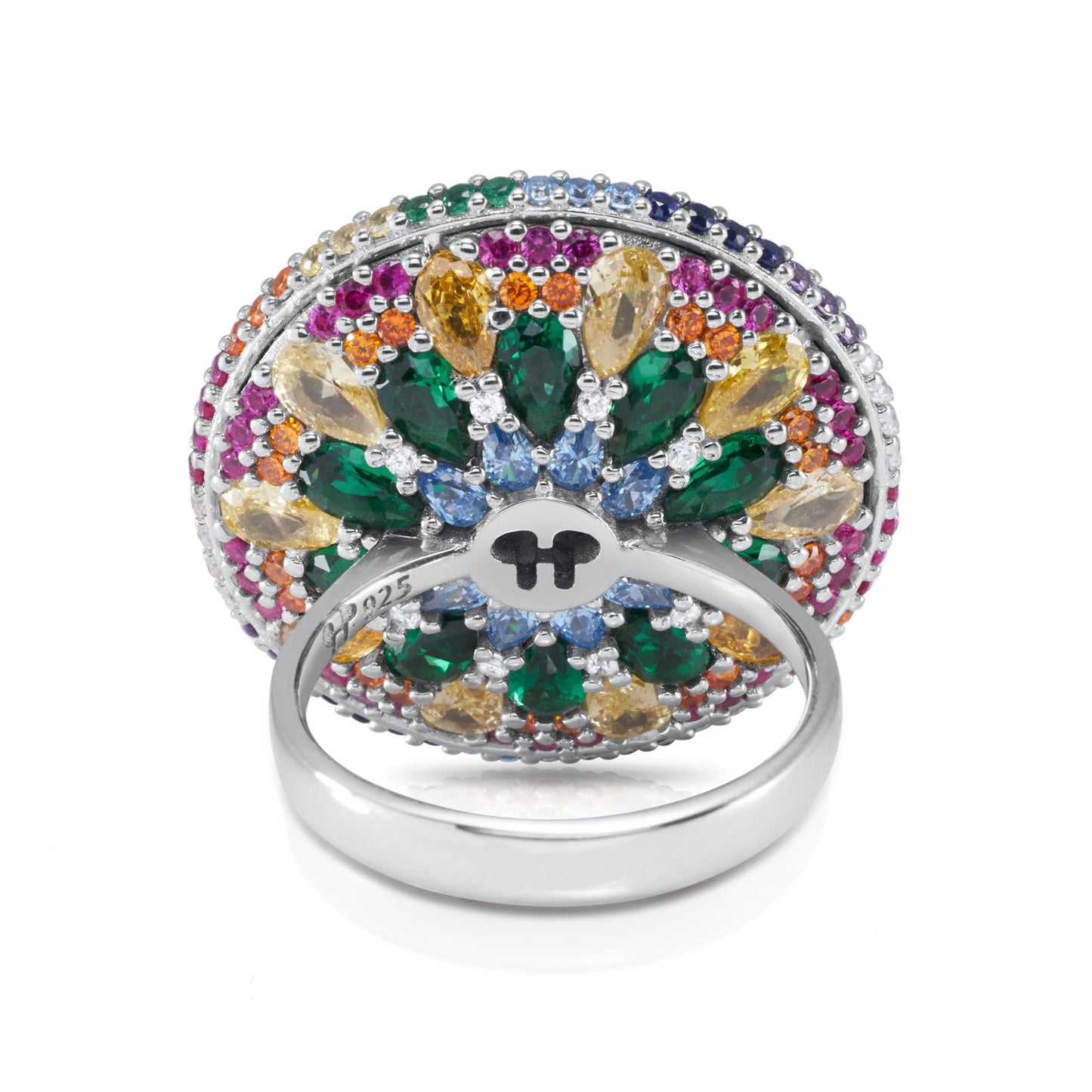 Mini Chakra Mandala Cocktail Ring