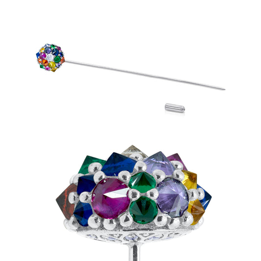 Perfect Bonbon Lapel Pin - Rainbow - Silver