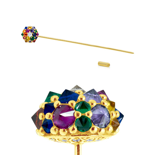 Perfect Bonbon Lapel Pin - Rainbow - Gold