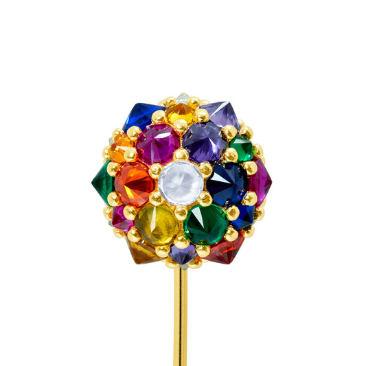 Perfect Bonbon Lapel Pin - Rainbow - Gold