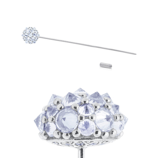 Perfect Bonbon Lapel Pin - White - Silver