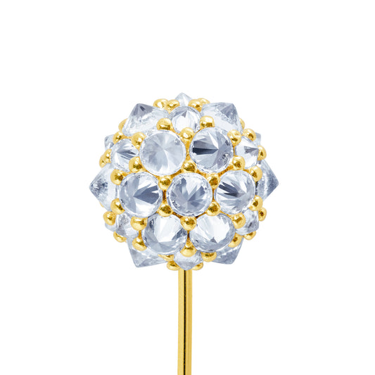 Perfect Bonbon Lapel Pin - White - Gold