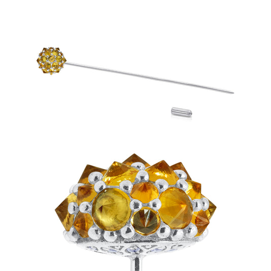 Perfect Bonbon Lapel Pin - Yellow - Silver
