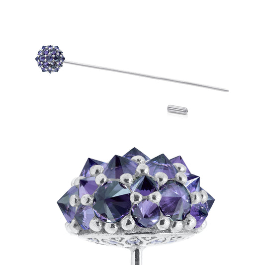 Perfect Bonbon Lapel Pin - Purple - Silver