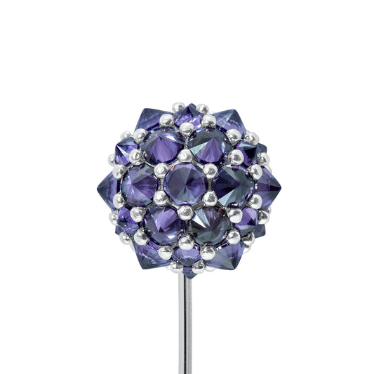 Perfect Bonbon Lapel Pin - Purple - Silver