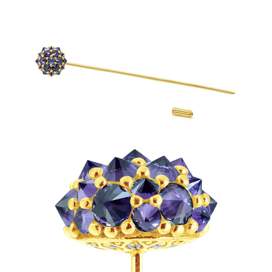 Perfect Bonbon Lapel Pin - Purple - Gold