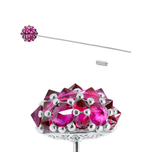 Perfect Bonbon Lapel Pin - Pink - Silver