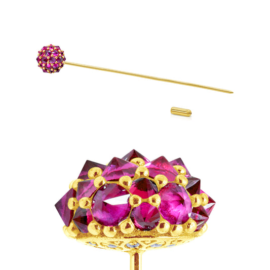 Perfect Bonbon Lapel Pin - Pink - Gold