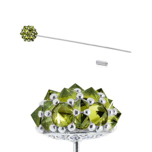 Perfect Bonbon Lapel Pin - Olive - Silver