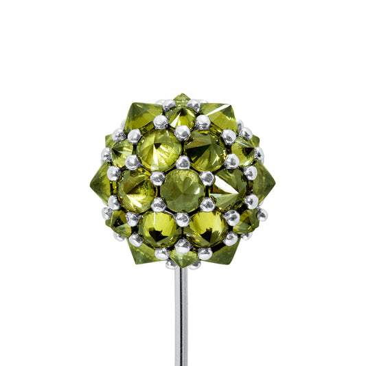 Perfect Bonbon Lapel Pin - Olive - Silver