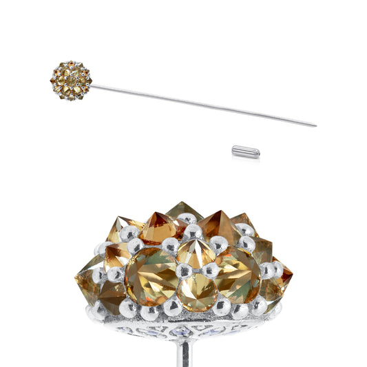 Perfect Bonbon Lapel Pin - Champagne - Silver