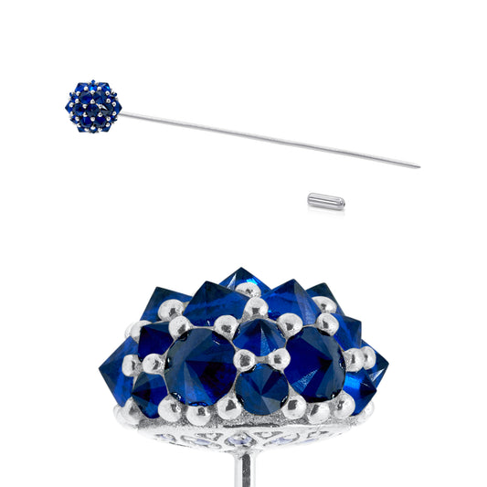 Perfect Bonbon Lapel Pin - Blue - Silver