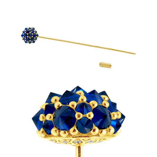 Perfect Bonbon Lapel Pin - Blue - Gold