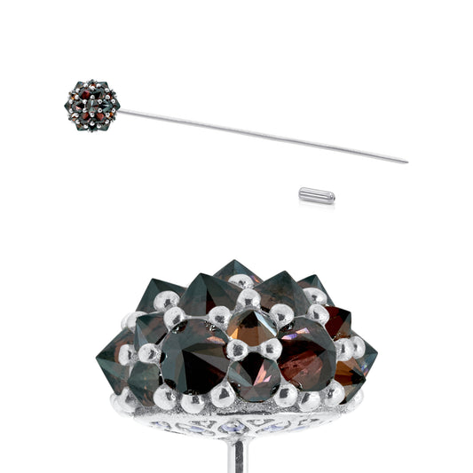 Perfect Bonbon Lapel Pin - Chocolate - Silver