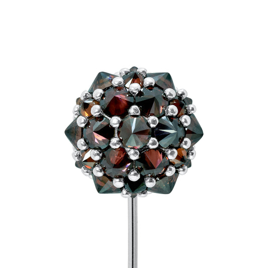Perfect Bonbon Lapel Pin - Chocolate - Silver