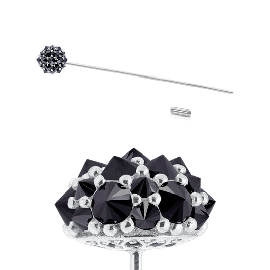 Perfect Bonbon Lapel Pin - Black - Silver