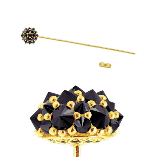 Perfect Bonbon Lapel Pin - Black - Gold