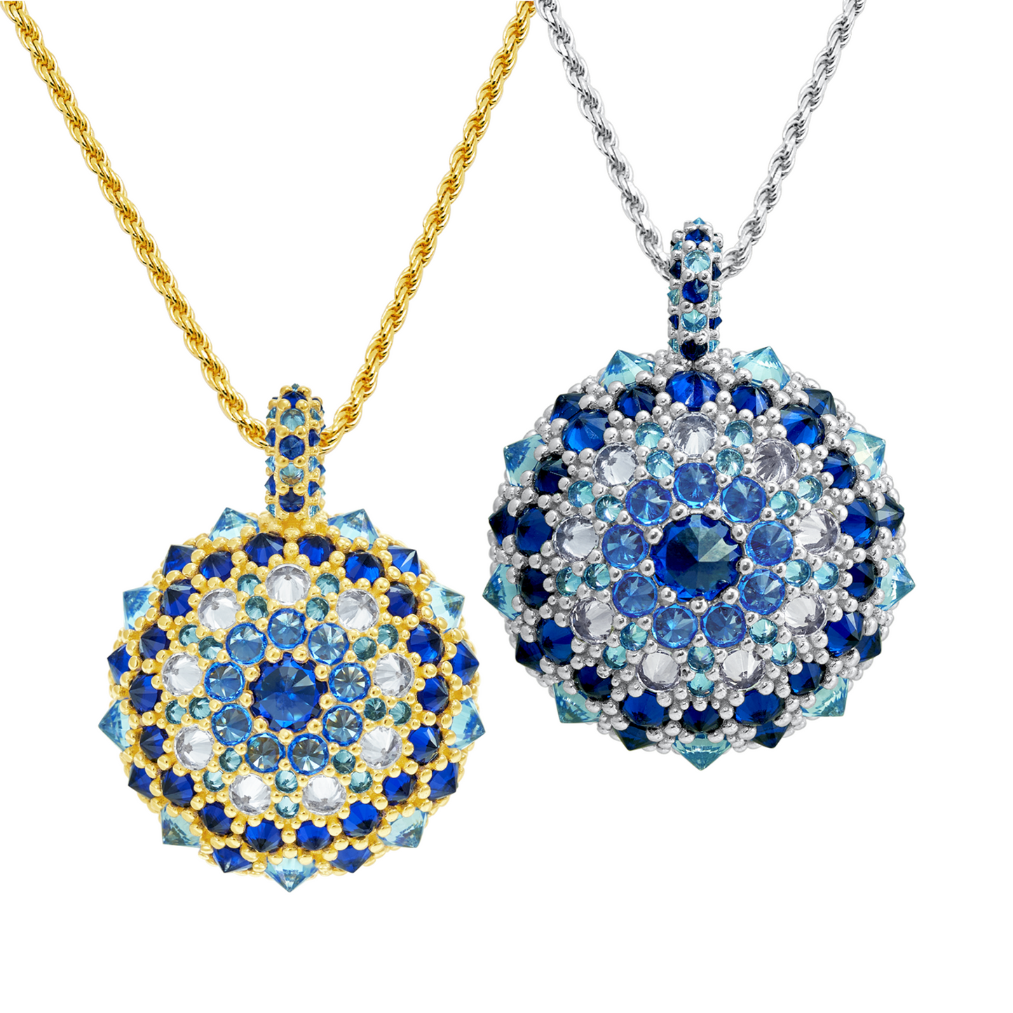 Cleopatra (Evil Eye) Bonbon Cocktail Necklace 60cm - Silver