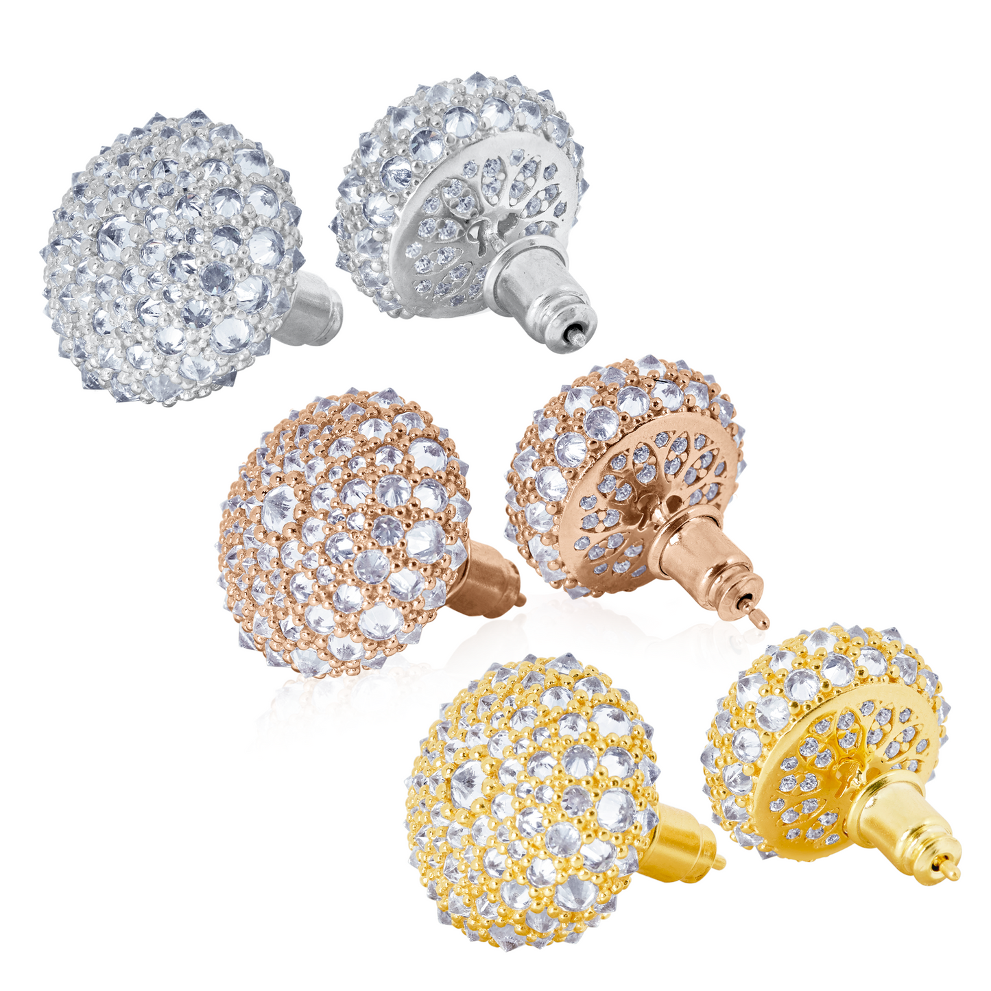 Disco Bonbon Cocktail Earrings - Silver