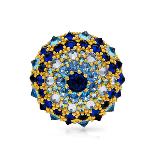 Cleopatra (Evil Eye) Bonbon Cocktail Ring - Gold