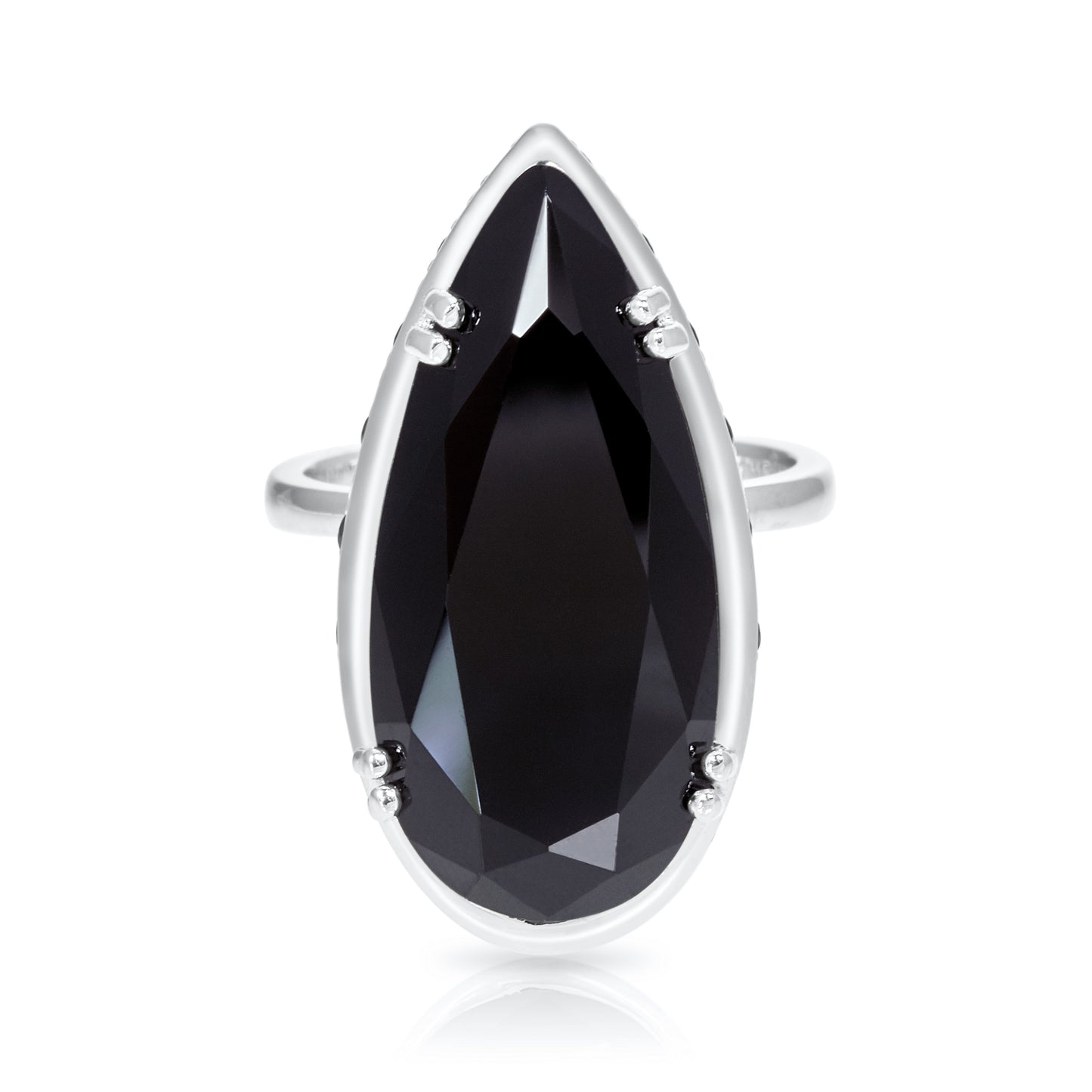 Bash Drop Cocktail Ring - Silver