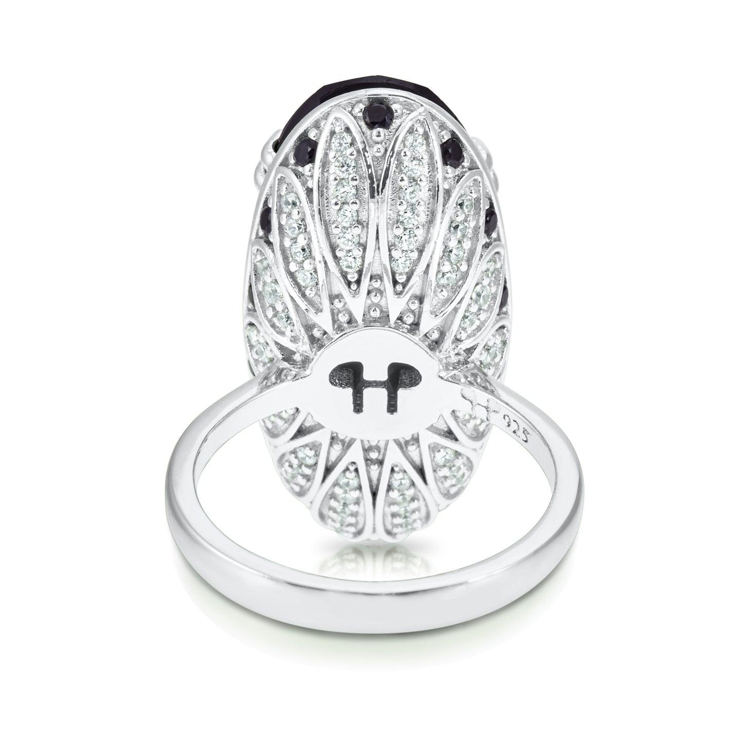 Bash Ellipse Cocktail Ring - Silver