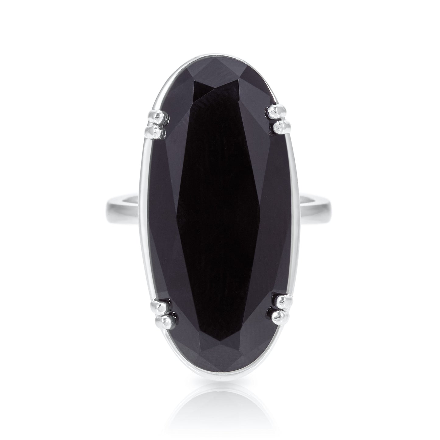 Bash Ellipse Cocktail Ring - Silver