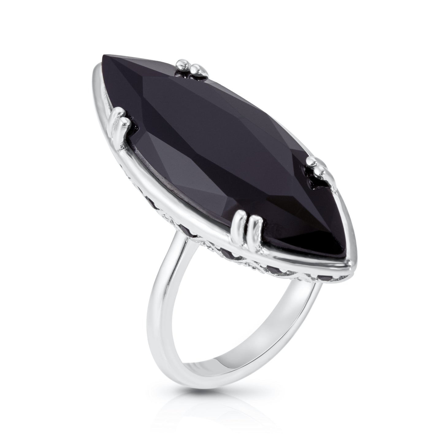 Bash Marquise Cocktail Ring - Silver