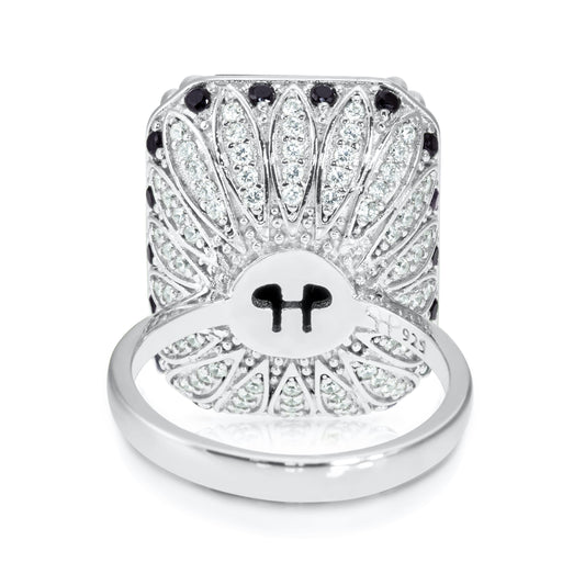 Bash Octagon Cocktail Ring - Silver